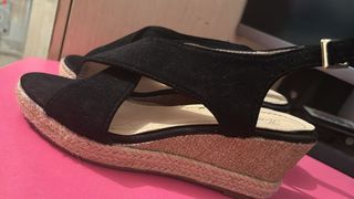 Zapatos cuña Hf-manlisu negros