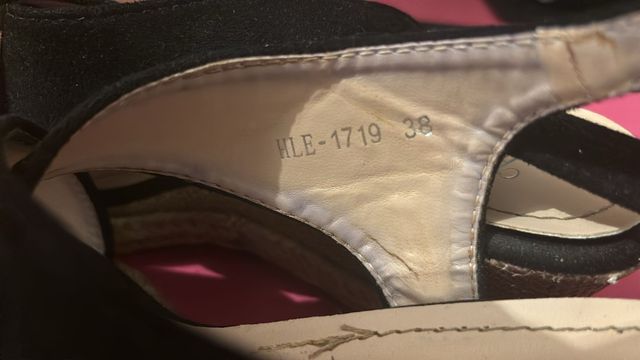 Zapatos cuña Hf-manlisu negros