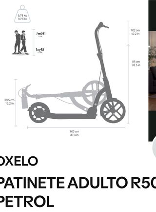 Patinete Oxelo R50 Petrol