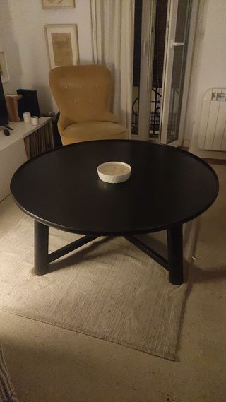 Mesa centro negra - 120cm diámetro