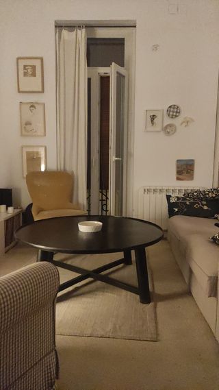 Mesa centro negra - 120cm diámetro