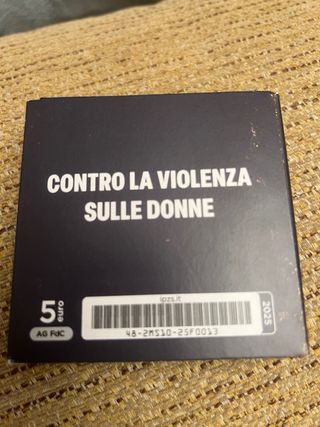 Italia 5€ plata Proof Violencia de Género 
