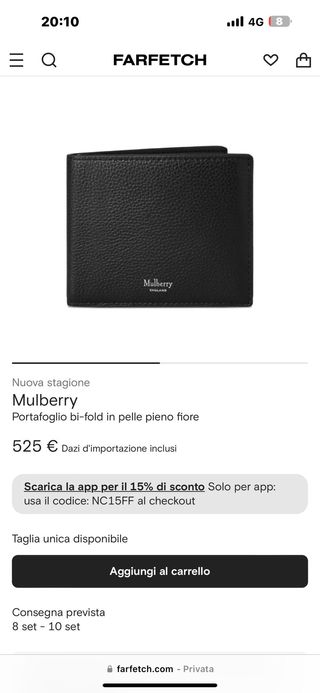Portafoglio mulbery englad