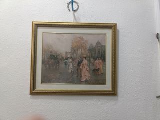 Lámina enmarcada Soler dorada