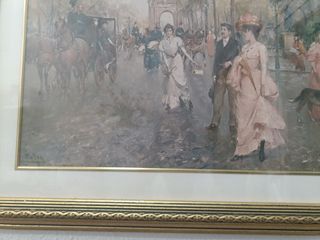 Lámina enmarcada Soler dorada