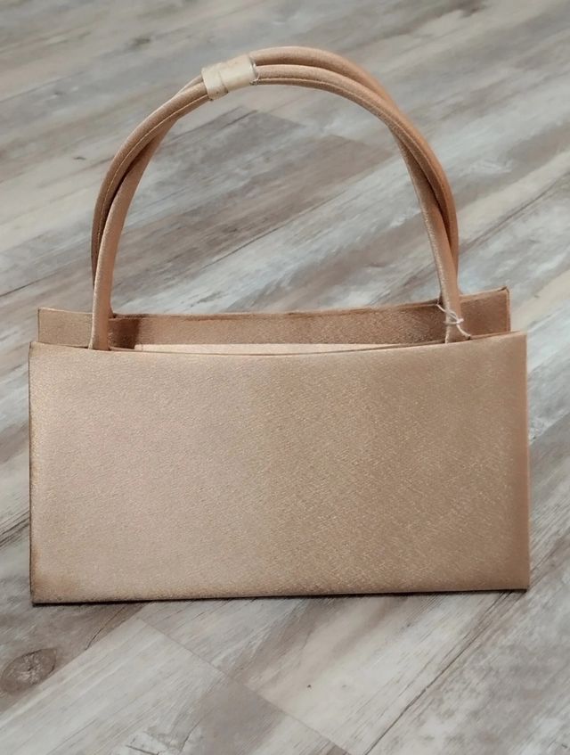 Bolso mano beige - multicolor