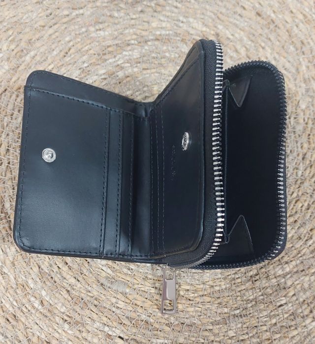 Monedero negro mujer - estrellas