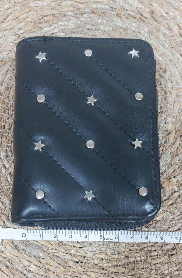 Monedero negro mujer - estrellas