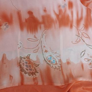 Blusa gasa manga corta roja y rosa 