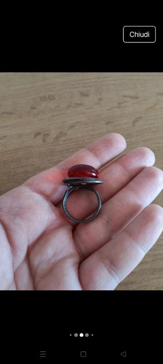 Anello rosso | Gioiello vintage