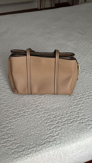 Bolso negro PARFOIS, marron MANGO