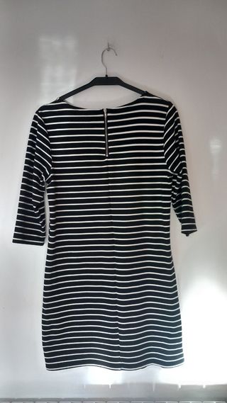 Vestido rayas Only negro