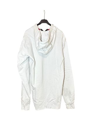 Felpa Yell con zip e cappuccio bianca taglia 2XL