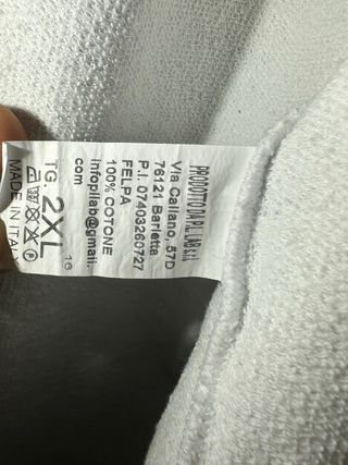 Felpa Yell con zip e cappuccio bianca taglia 2XL