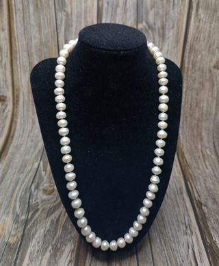 Collar perlas blanco