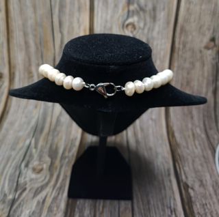 Collar perlas blanco