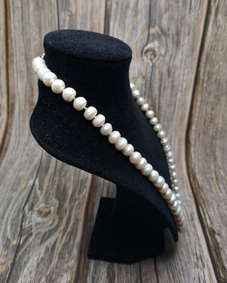 Collar perlas blanco