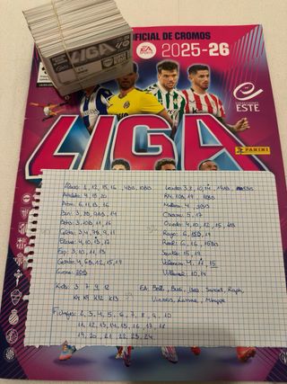 *CAMBIO CROMOS* Liga este 2025-26