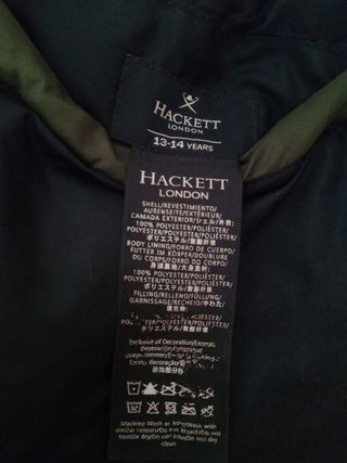 Chaleco reversible Hackett TALLA 13 a 14 años