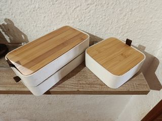 Joyero espejo madera beige