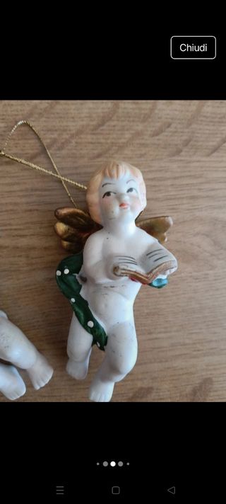 3 Angioletti Natale Porcellana