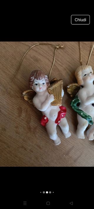 3 Angioletti Natale Porcellana
