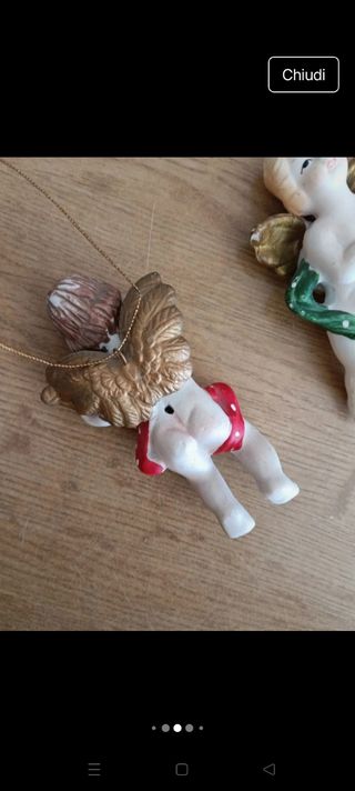 3 Angioletti Natale Porcellana