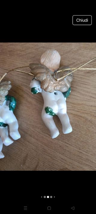 3 Angioletti Natale Porcellana