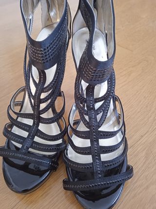 Sandalias tacón negro talla 39