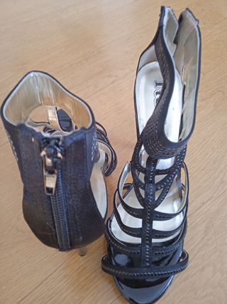 Sandalias tacón negro talla 39