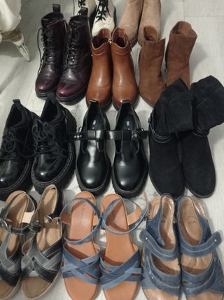 18 pares zapatos varios estilos