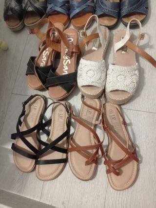 18 pares zapatos varios estilos