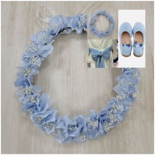 Corona comunión niña azul