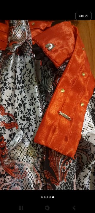 Costume danza orientale rosso