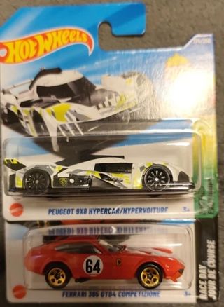 Hot Wheels Peugeot 9x8 e Ferrari 365 GTB4