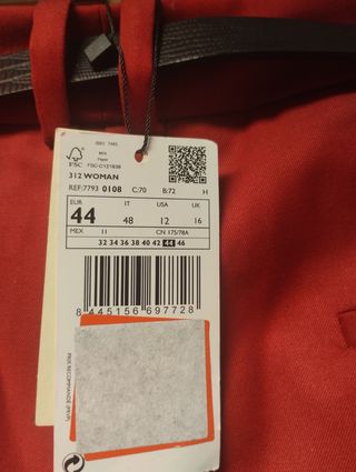 Pantalón rojo mujer cinturon