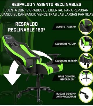 Silla Gaming Newskill - Negra/Verde