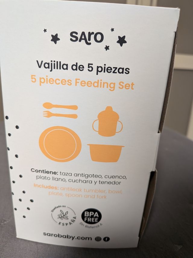 NUEVO Vajilla bebé Saro Pocket (5 piezas)
