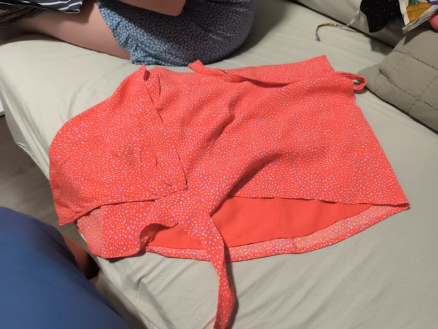 Falda roja Mango L - Pareo