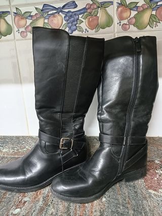 Botas altas niña piel número 34