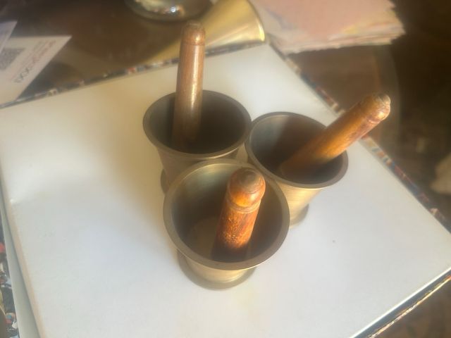 1 Mortero de cobre pequeños