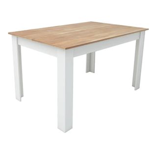 Mesa de salón blanco-madera