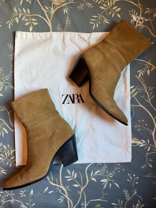 Botines Zara serraje marrón