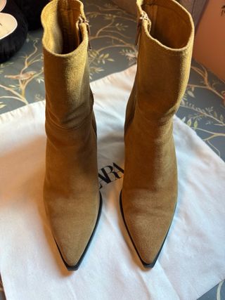 Botines Zara serraje marrón
