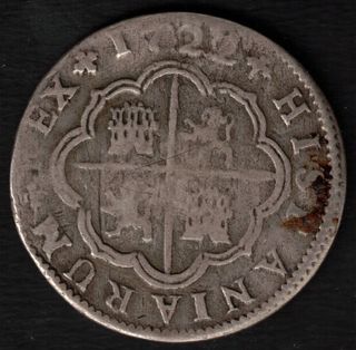 2 reales Felipe V 1722 Sevilla MBC