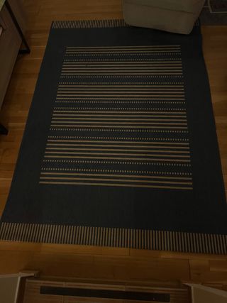 Alfombra azul y beige - 1 ud.