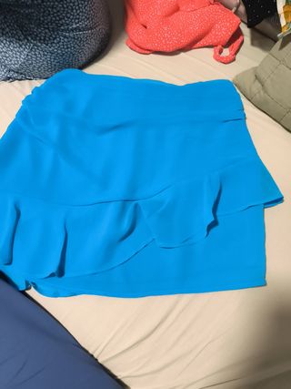 Minifalda Mango azul - Talla M