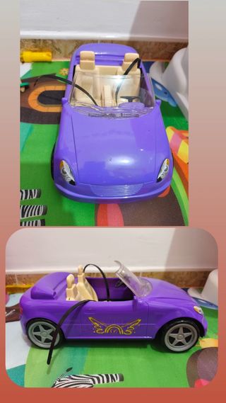 Coche descapotable Barbie morado