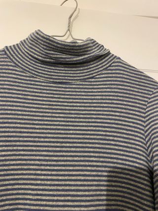 Vestido rayas azul gris - Largo