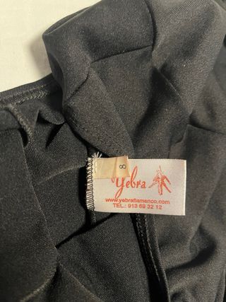 Maillot danza negro manga larga